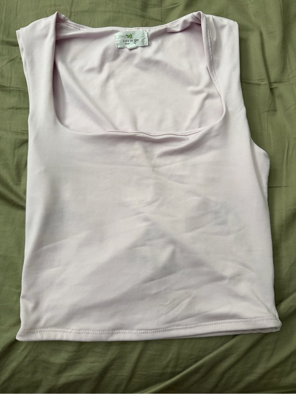 Light Pink Scoop Neck Tank Top